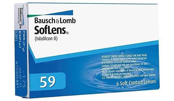 Lente de contato SOFLENS 59 mensal (-9,00 a +6,00)