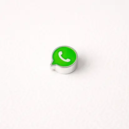 Berloque separador Whats App BQ025 ( Prata 925 )