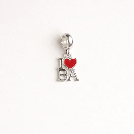 Berloque estado I Love (coração) BA RSBQ098 ( Prata 925 )