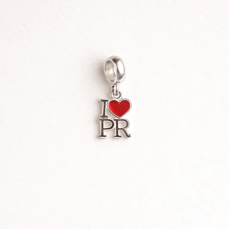 Berloque estado I Love (coração) PR BQ102 ( Prata 925 )