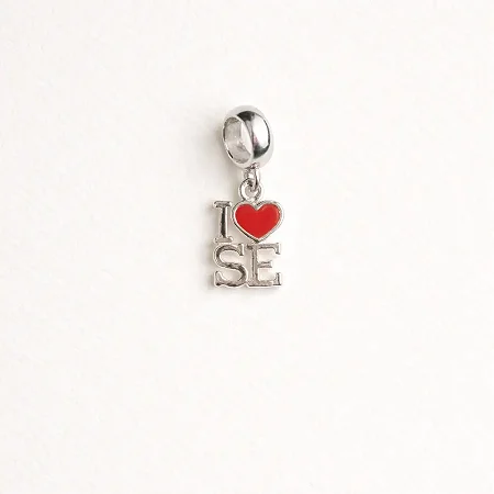 Berloque estado I Love (coração) SE BQ105 ( Prata 925 )