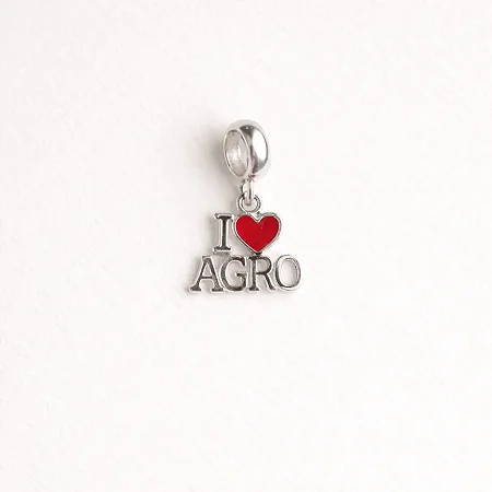 Berloque I Love (coração) AGRO BQ106 ( Prata 925 )
