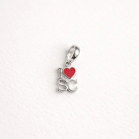Berloque estado I Love (coração) SC BQ108 ( Prata 925 )