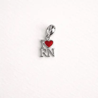 Berloque estado I Love (coração) RN BQ109 ( Prata 925 )
