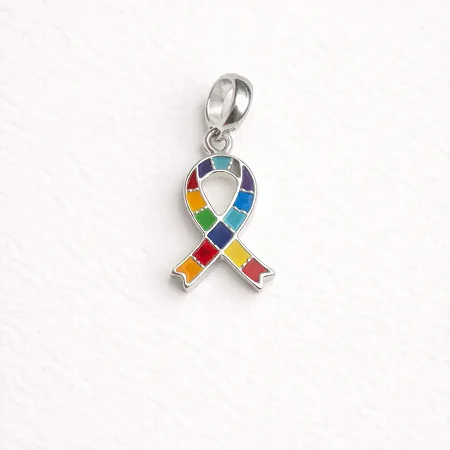 Berloque com pingente Autista BQ112 ( Prata 925 )