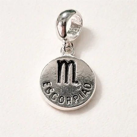 Berloque signo ESCORPIÃO BQ123 ( Prata 925 )