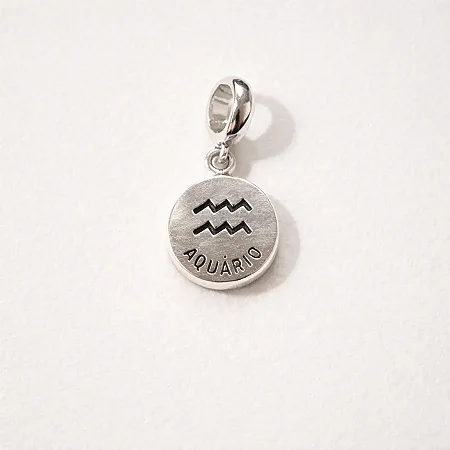 Berloque signo AQUÁRIO BQ126 ( Prata 925 )