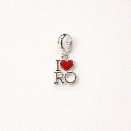 Berloque estado I Love (coração) RO BQ138 ( Prata 925 )