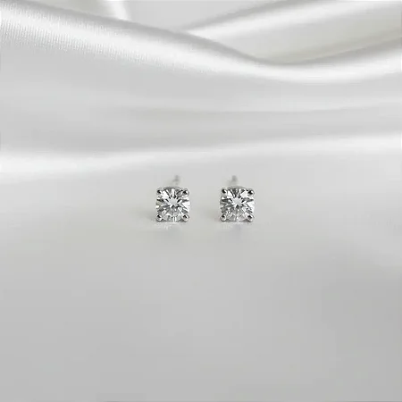BRINCO EM PRATA ZIRC. REDONDA 2,0MM B188 ( Prata 925 )