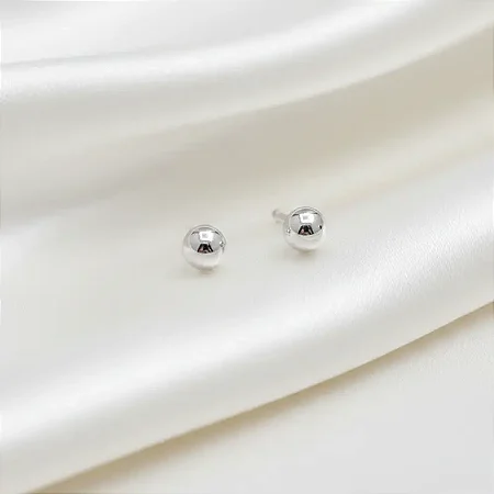 Brinco bolinha 6,0MM B193 ( Prata 925 )