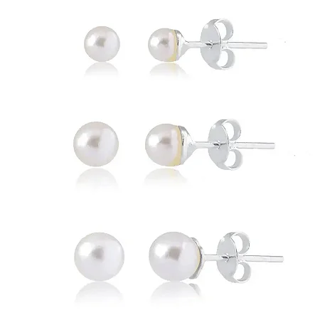 TRIO PÉROLAS 3/4/5MM BT014 ( Prata 925 )