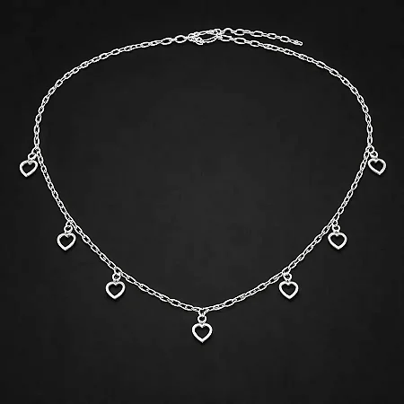 CHOCKER 7 CORAÇÕES CCH004 ( Prata 925 )