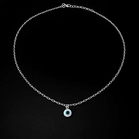 CHOCKER OLHO GREGO UNITÁRIO FIO CARTIER CCH026 ( Prata 925 )