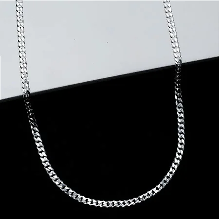 Corrente masculina Grumet F080 - 60cm CGR014 ( Prata 925 )