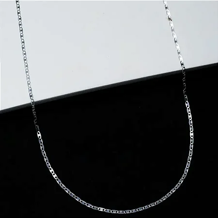 CORRENTE PIASTRINE - 60 CM CPA005 ( Prata 925 )