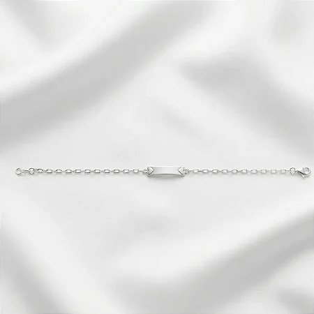 Pulseira berloqueira - 17CM PPA001 ( Prata 925 )