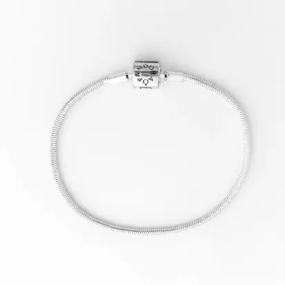 Pulseira pandora fina - 16CM PPA007 ( Prata 925 )