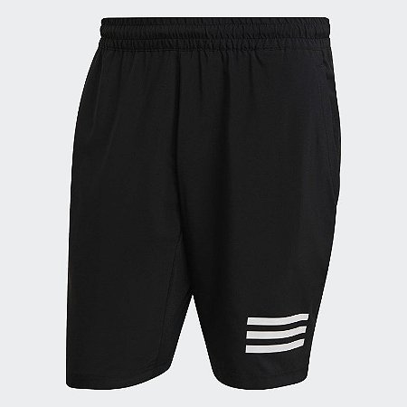 Shorts Adidas Club 3 Stripes - Preto