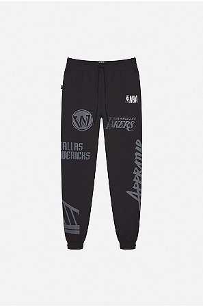 Calça Moletom Approve x NBA Full Print - Preta