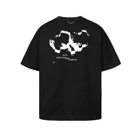 Camiseta Quadro Creations Desfragmentado Boxy - Preta