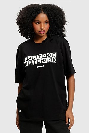 Camiseta Baw X Cartoon Regular Crew - Preta