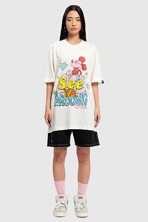 Camiseta Baw x Disney Regular See Ya - Off-White