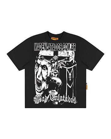 Camiseta Mad Enlatados Acessa Meu Site - Preta