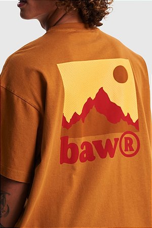 Camiseta Baw Oversized Outward Mount - Marrom