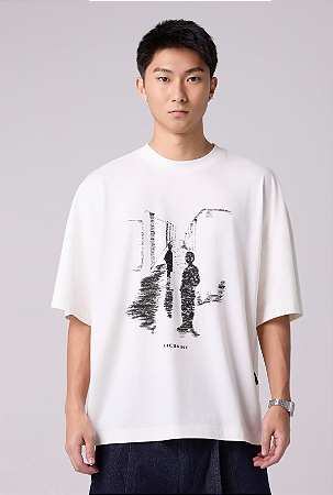 Camiseta The Saint Wide Boxy Shadow - Off-White