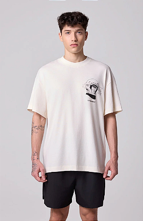 Camiseta The Saint Boxy Moon Man - Off-White