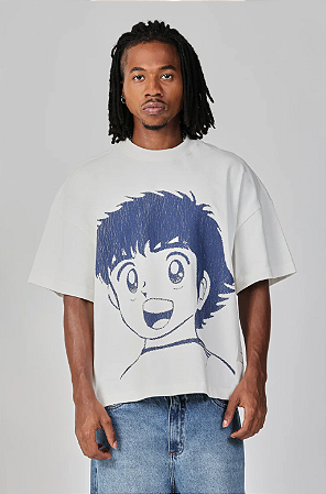 Camiseta The Saint Wide Boxy Tsubasa Kid - Off-White