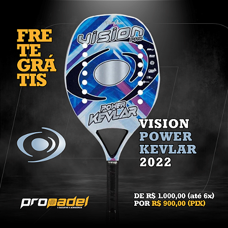 RAQUETE DE BEACH TENNIS VISION POWER KEVLAR 2022 ALLAN OLIVEIRA