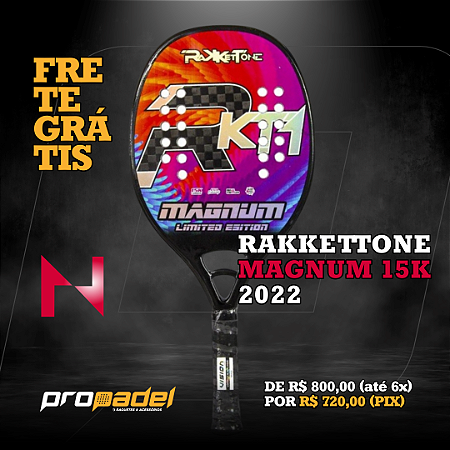 RAQUETE DE BEACH TENNIS RAKKETTONE MAGNUM 15K 2022