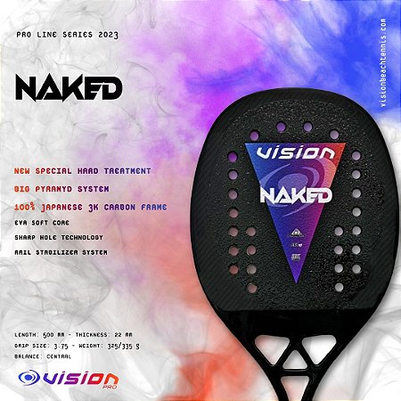 RAQUETE DE BEACH TENNIS VISION NAKED 2023 - Loja Propadel