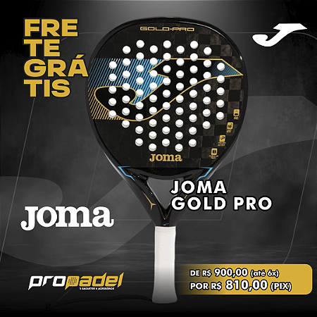 RAQUETE DE PADEL JOMA GOLD PRO PRETO TURQUESA