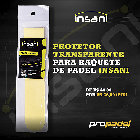 PROTETOR TRANSPARENTE INSANI PARA RAQUETE DE PADEL