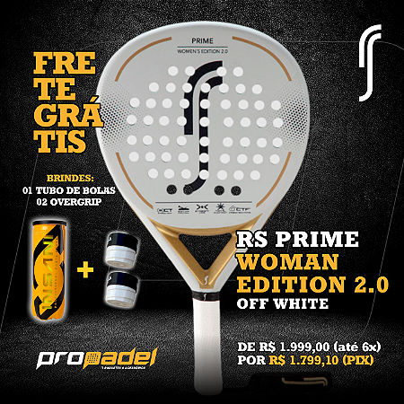 RAQUETE DE PADEL ROBIN SODERLING RS PRIME WOMEN'S EDITION 2.0 OFF WHITE