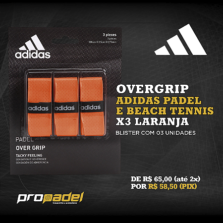 OVERGRIP ADIDAS PADEL E BEACH TENNIS X3 LARANJA