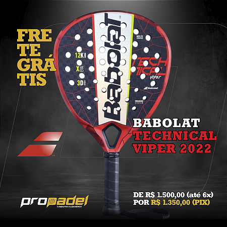 RAQUETE DE PADEL BABOLAT TECHNICAL VIPER 2022 JUAN LEBRON Loja