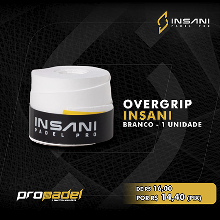 OVERGRIP INSANI BRANCO - 1 UNIDADE