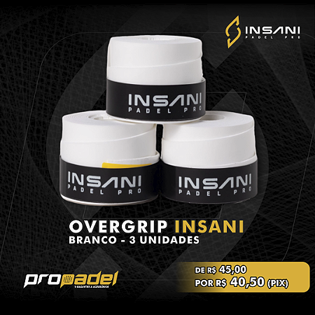 OVERGRIP INSANI BRANCO - 3 UNIDADES