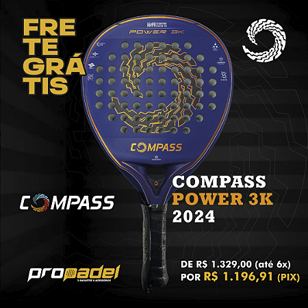 RAQUETE DE PADEL COMPASS POWER 3K 2024