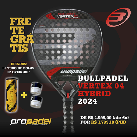 RAQUETE DE PADEL BULLPADEL VERTEX 04 HYBRID 2024