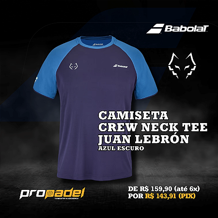 CAMISETA BABOLAT CREW NECK TEE JUAN LEBRÓN AZUL 2024