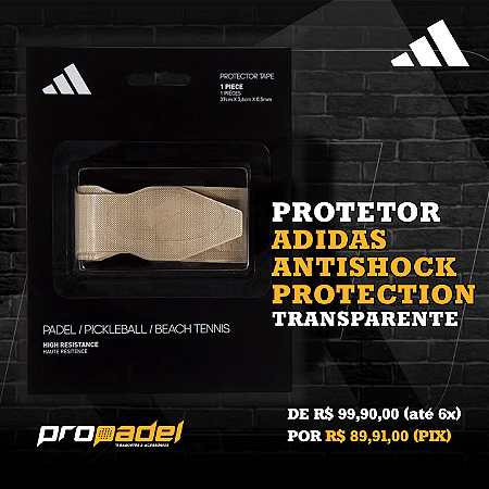PROTETOR ADIDAS ANTISHOCK PROTECTION TRANSPARENTE PARA RAQUETE DE PADEL