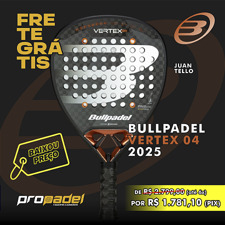 RAQUETE DE PADEL BULLPADEL VERTEX 04 2025 JUAN TELLO