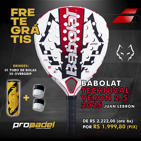 RAQUETE DE PADEL BABOLAT TECHNICAL VERON JUAN LEBRÓN 2.5 2025