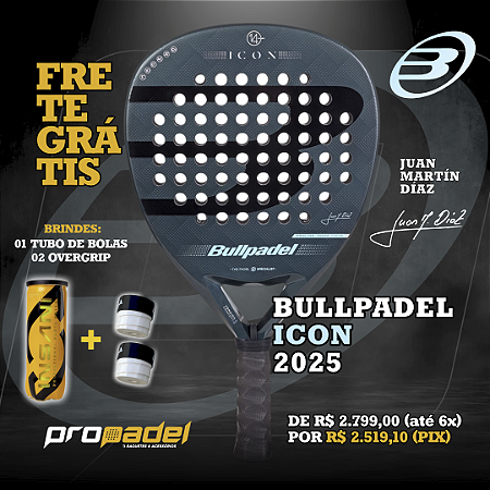 RAQUETE DE PADEL BULLPADEL ICON 2025 – JUAN MARTÍN DIAZ