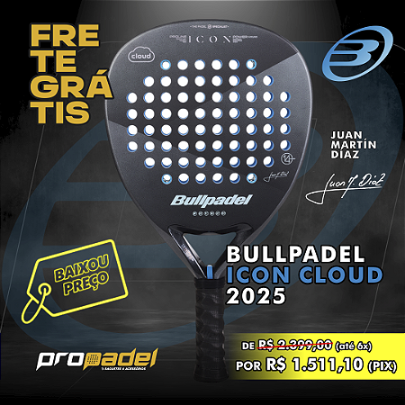 RAQUETE DE PADEL BULLPADEL ICON CLOUD 2025 – JUAN MARTÍN DIAZ