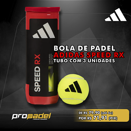 BOLA DE PADEL ADIDAS SPEED RX - TUBO COM 3 UNIDADES